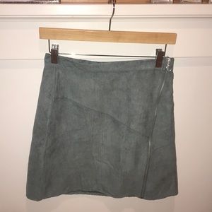 TopShop Zipper Skirt Suede